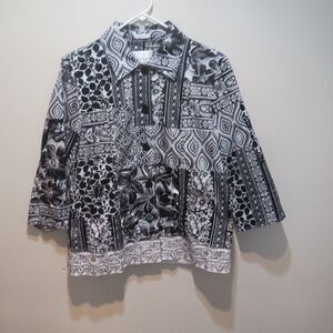 Drapers & Damons Print Button Up Jacket Size 12